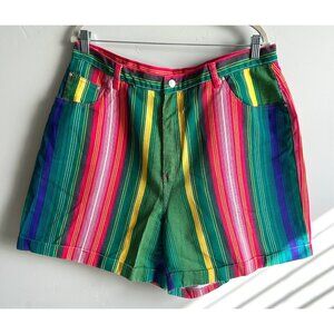 Vintage Gitano Denim Jean Shorts Size 22w High Waist Bright Baggy Mom 90’s Party